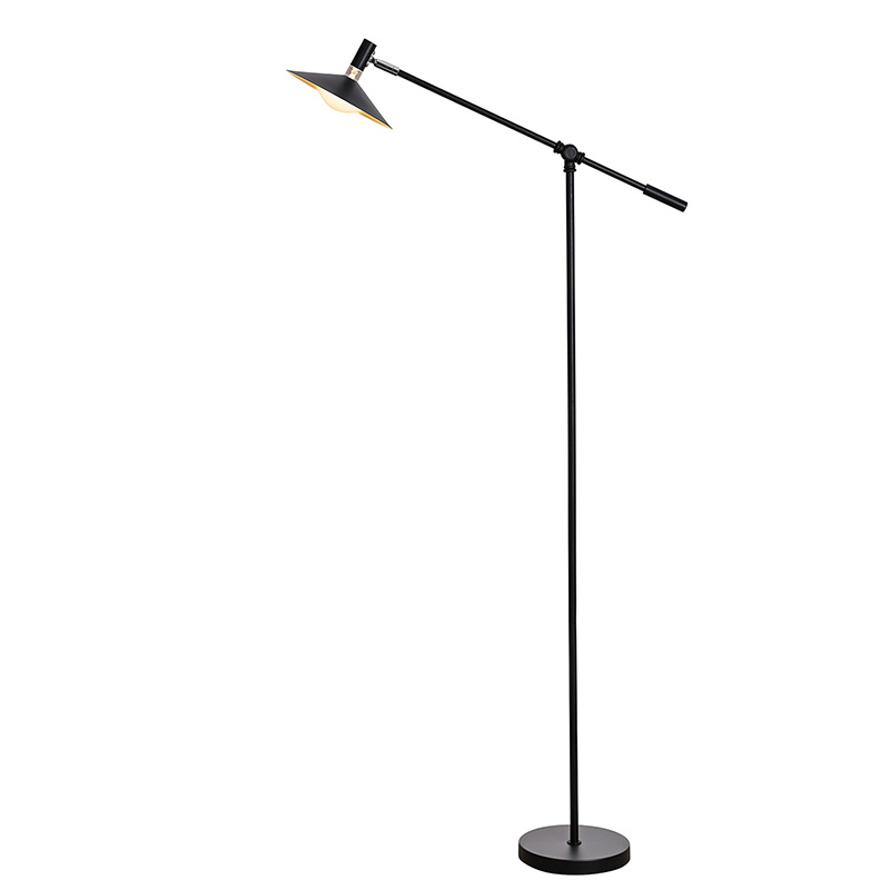 โคมไฟตั้งพื้น LED สีดำปรับได้พร้อมโหมดไฟ 3 โหมด