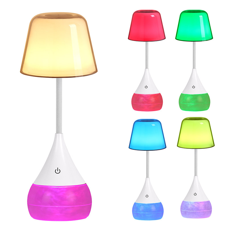 ความสง่างามและนวัตกรรมโคมไฟตั้งโต๊ะ LED ที่มีรูปร่าง RGB