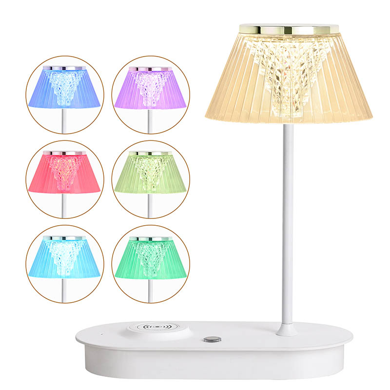 Qi Wireless Charger Desk Lamp พร้อมเฉดสี RGB