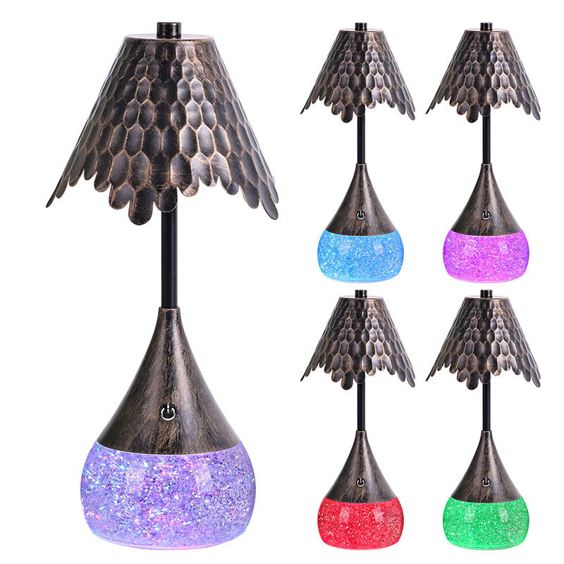 โคมไฟตั้งโต๊ะ LED เฉดสี Retor พร้อมฐานแวว rgb
