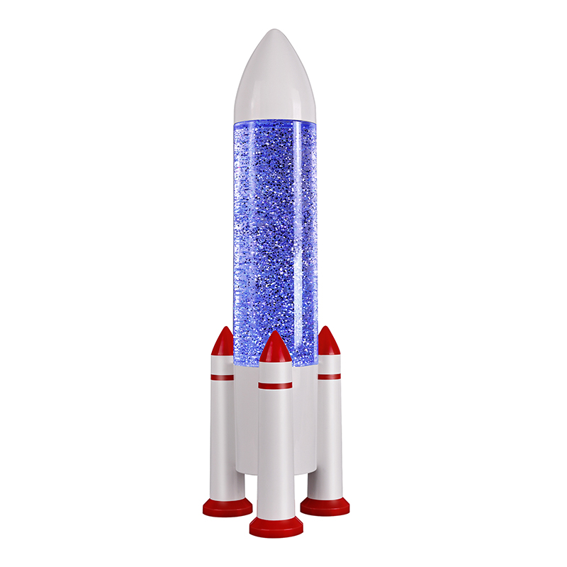 RGB Liquid Glitter Night Light พร้อม Rocket Shade