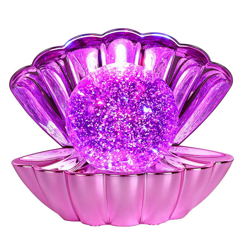 โคมไฟ RGB Shell พร้อมกลิตเตอร์ลิควิด